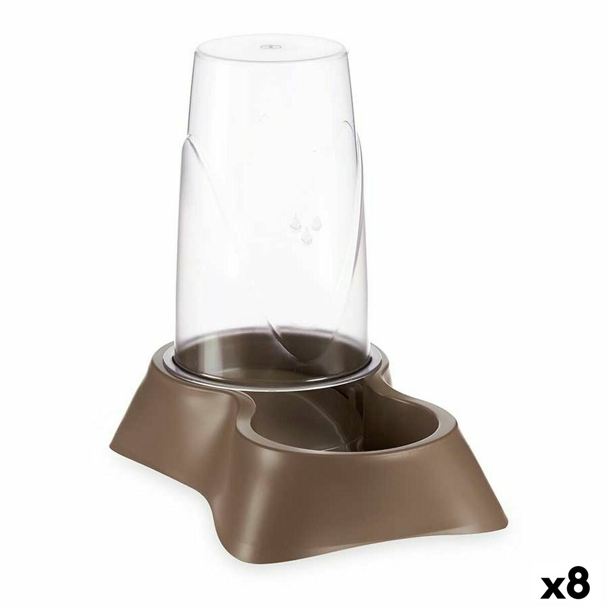 Matskål för husdjur Automat/anordning Beige Plast 1,5 L 16 x 24,5 x 24 cm (8 antal)