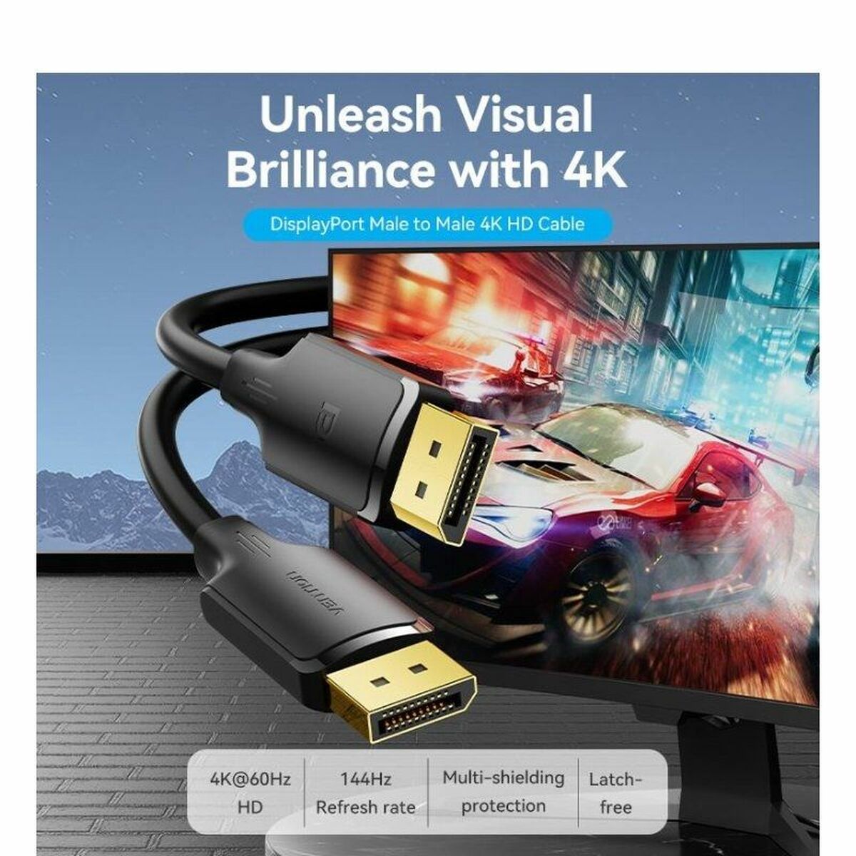 DisplayPort Kabel Vention HAKBH Svart 2 m - 2