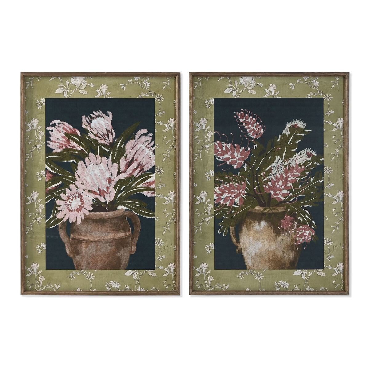 Tavla Home ESPRIT Glas Gran Trä MDF 50 x 2,5 x 70 cm