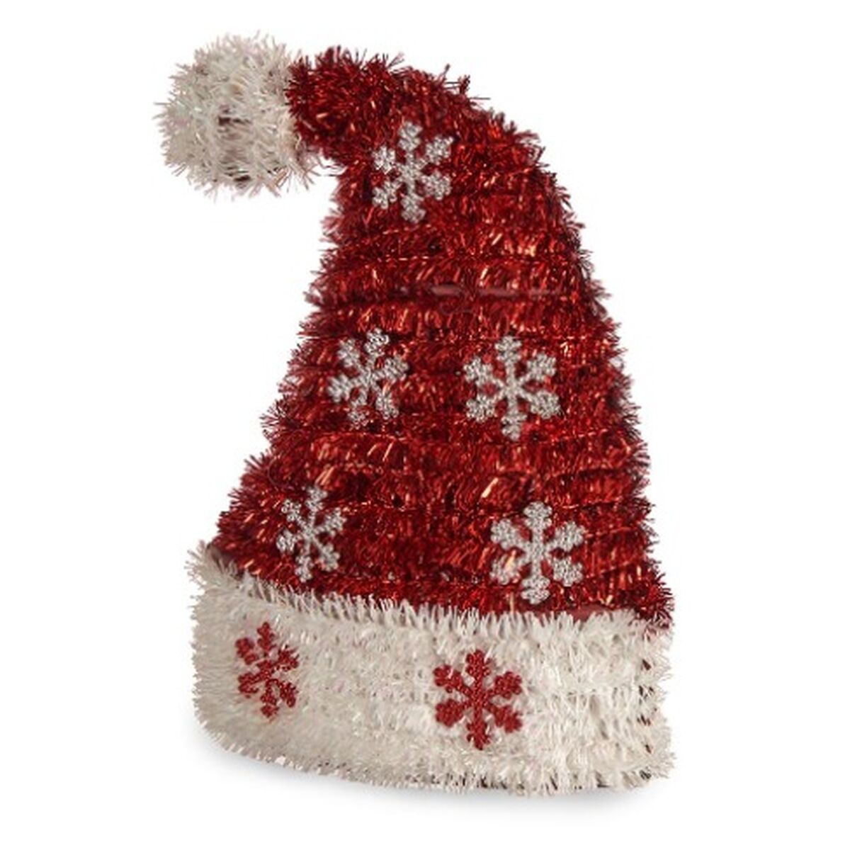 Jultomtemössa Krist+ Vit Röd Silver Jultomtemössa 17 x 23 x 9,5 cm Glitter (12 antal) - 4