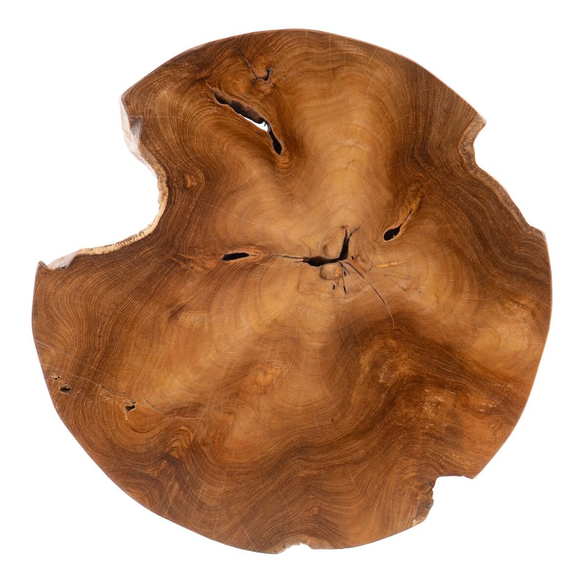 Sidobord Naturell Svart teakträ 50 x 50 x 40 cm - 3