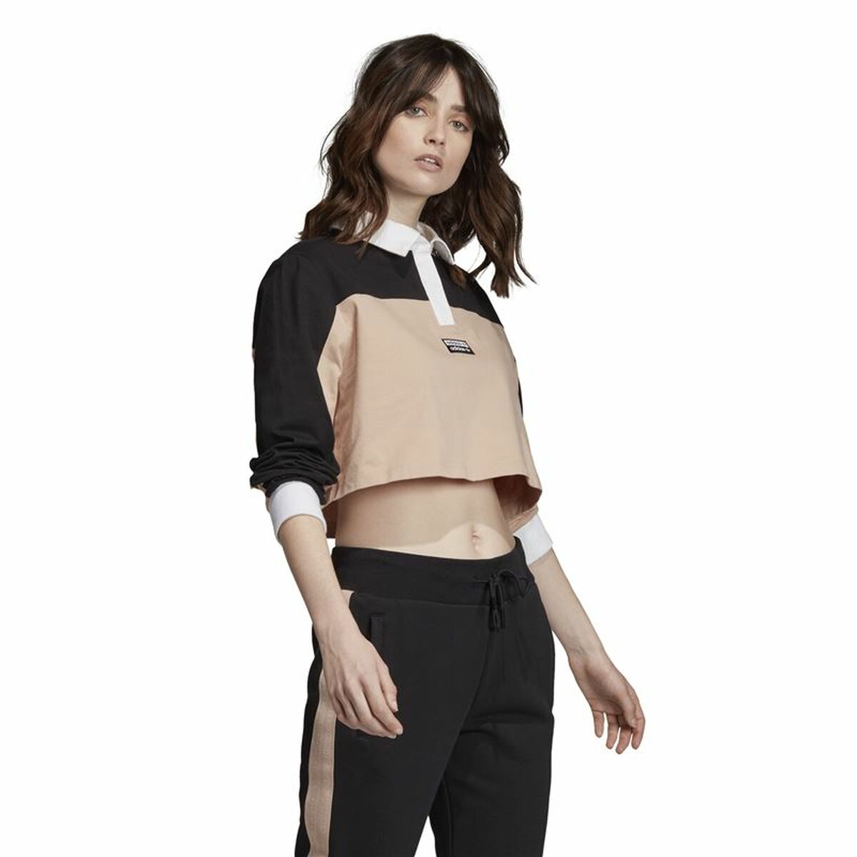 Polotröja kortärmad Dam Adidas Originals Cropped Kvinna Svart - 5