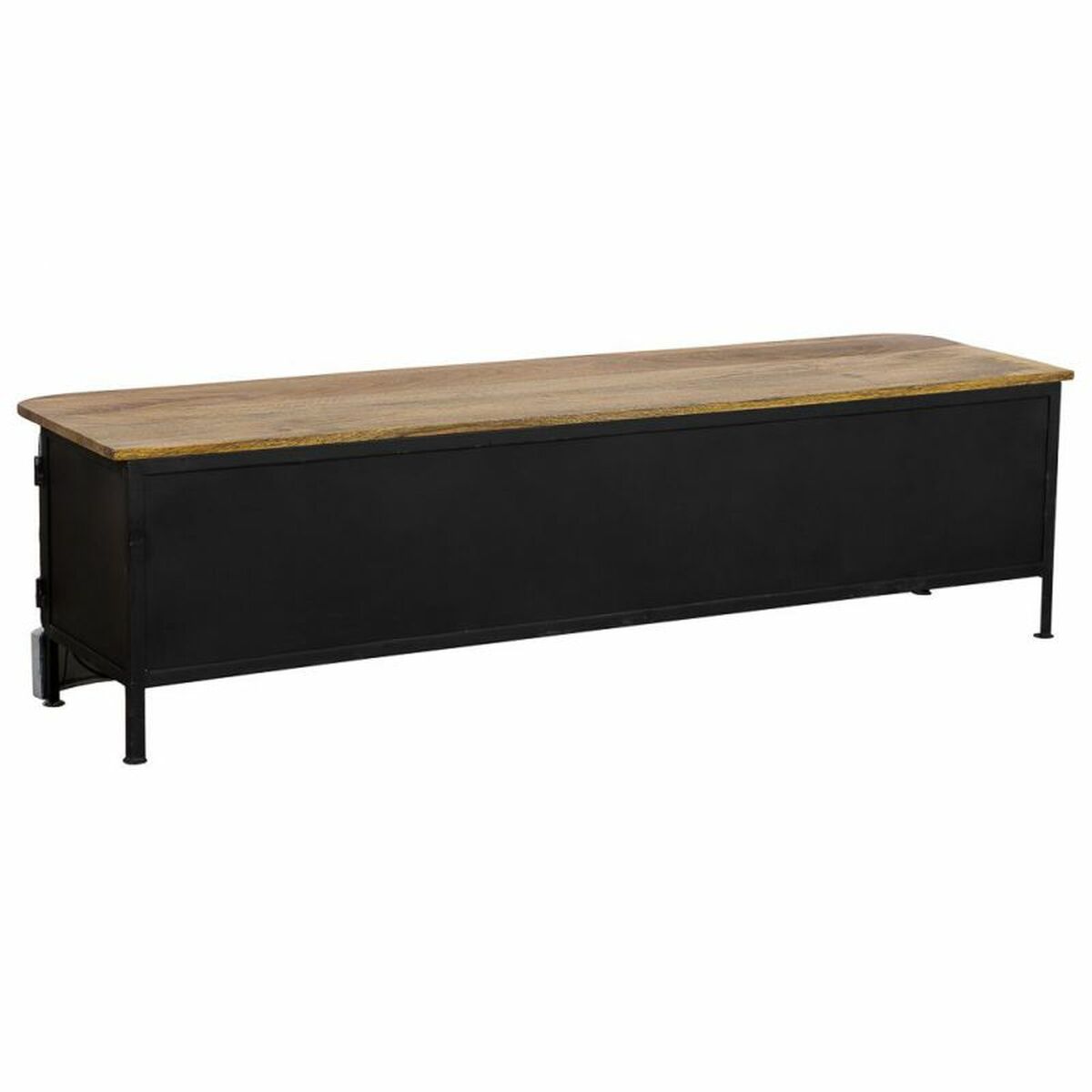 Skänk Alexandra House Living Vit Naturell Marinblå Metall Mangoträ 50 x 50 x 183 cm - 5