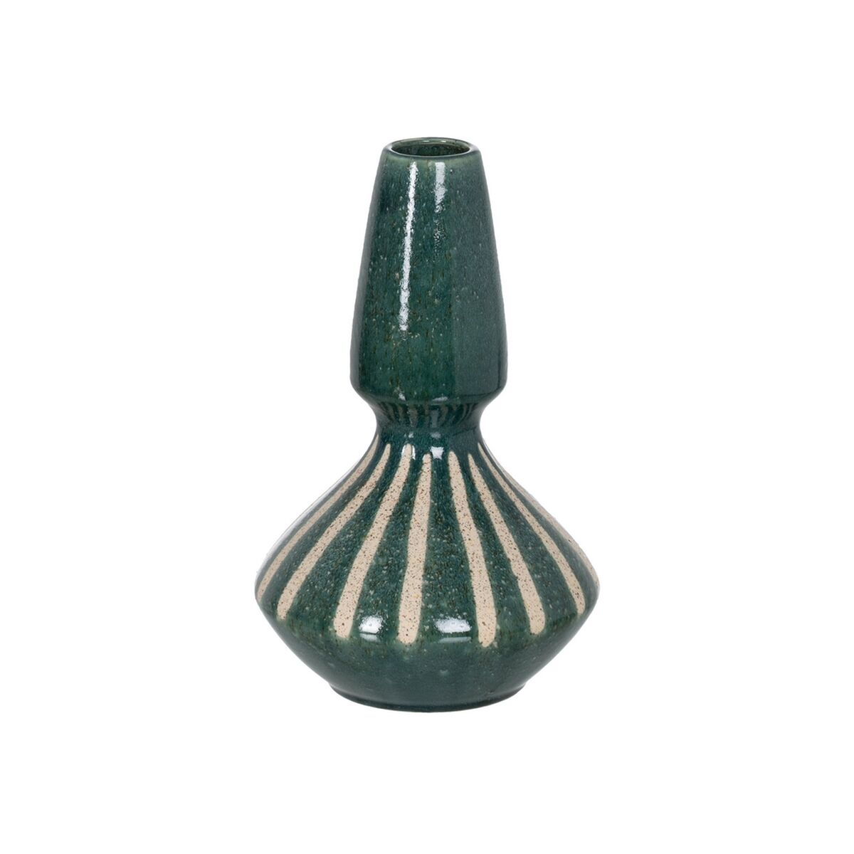 Vas Vit Grön Keramik 19,3 x 19,3 x 31,2 cm