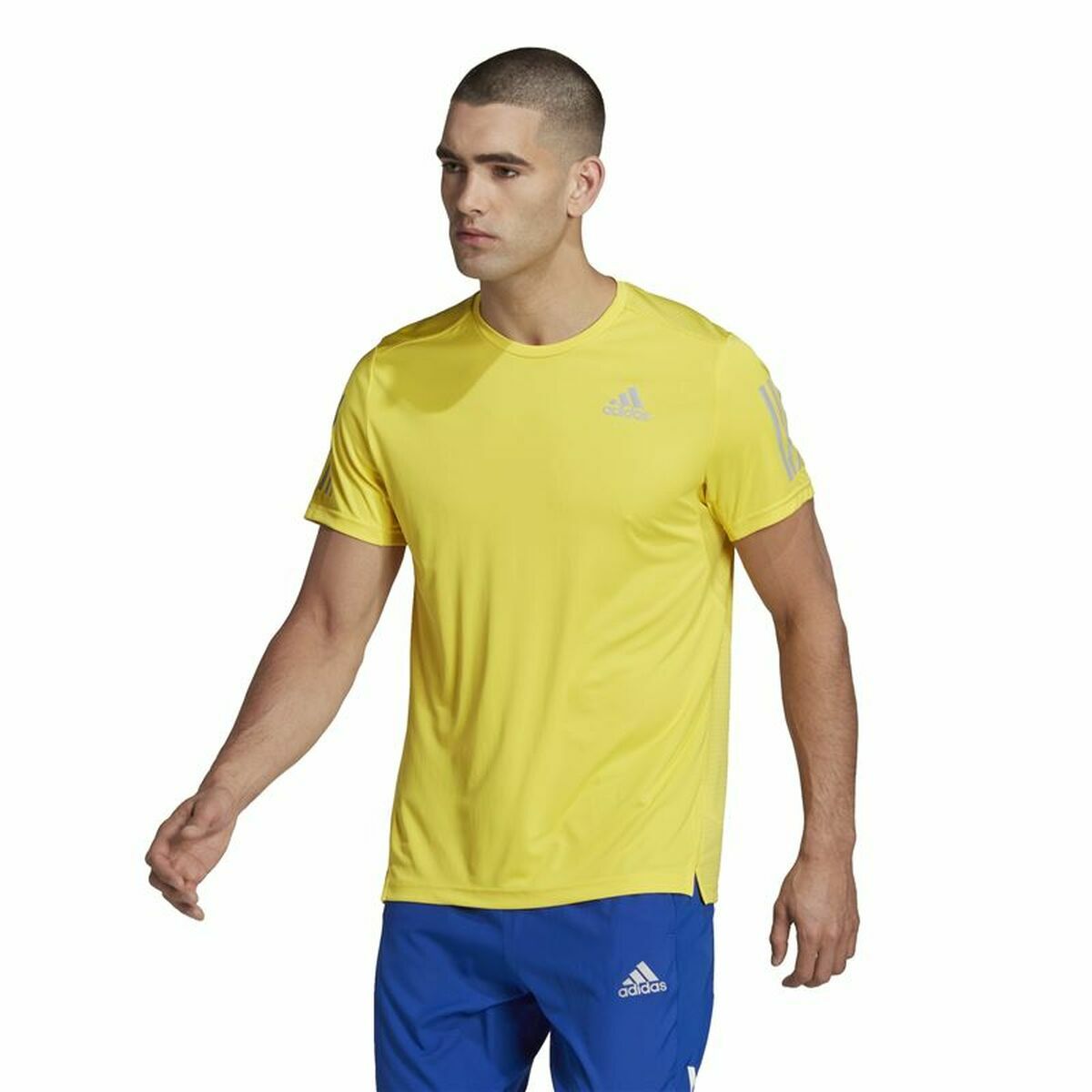 T-shirt med kortärm Herr Adidas  Graphic Tee Shocking Gul - 5