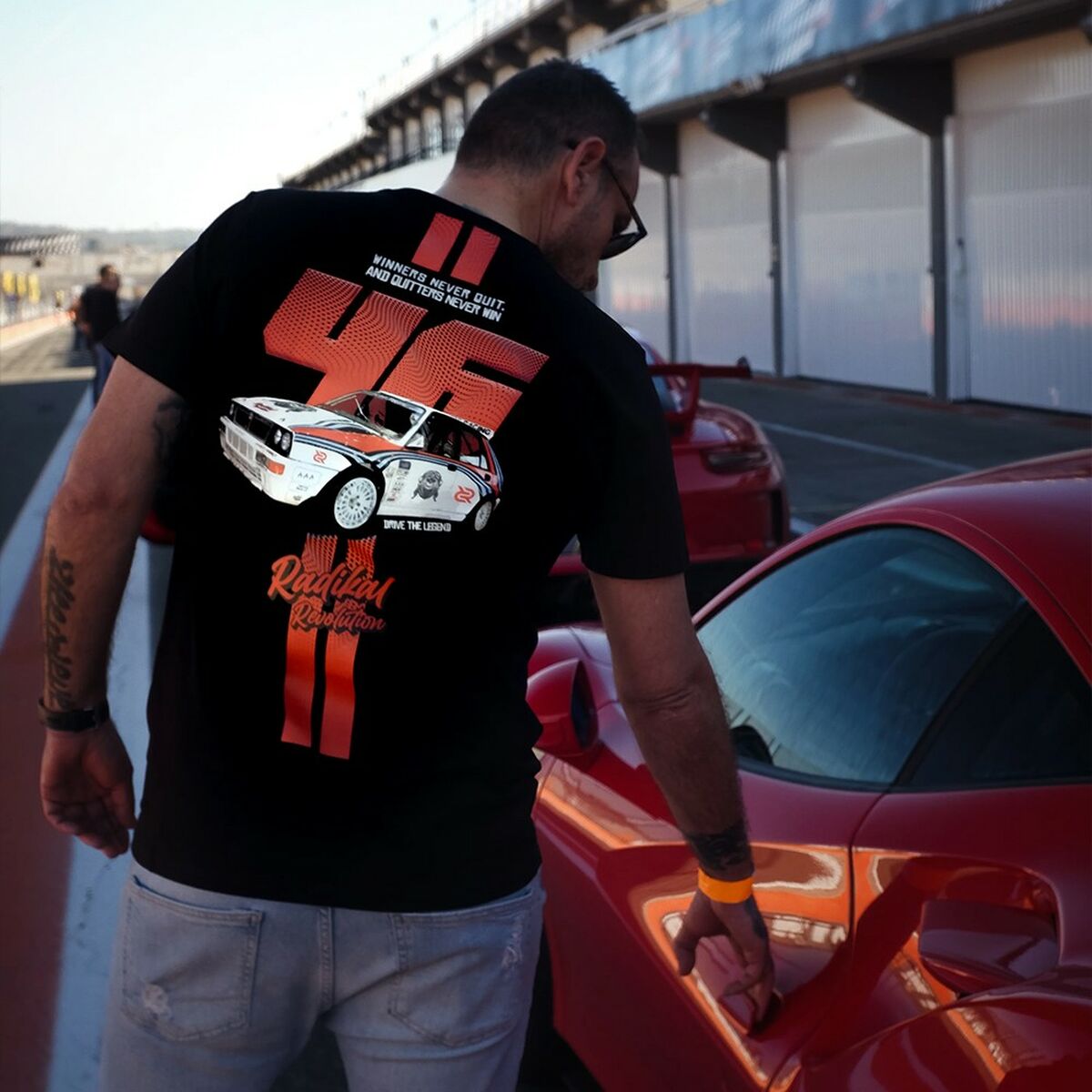 T-shirt med kortärm Herr RADIKAL WINNERS NEVER QUIT Svart L - 7