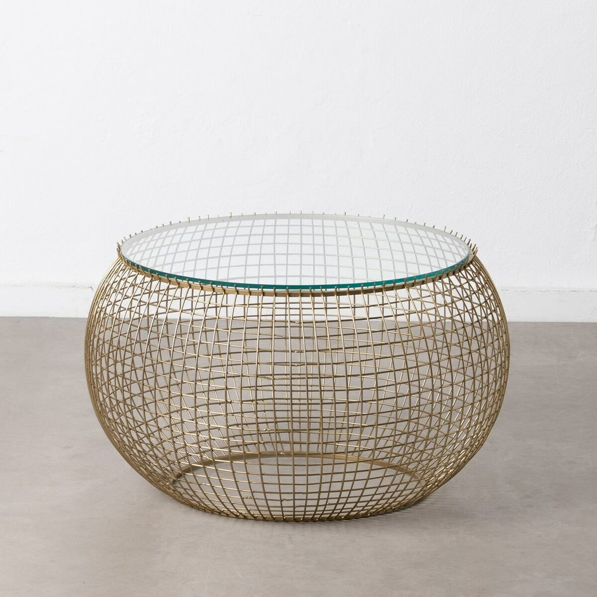 Soffbord 74 x 74 x 44 cm Glas Järn