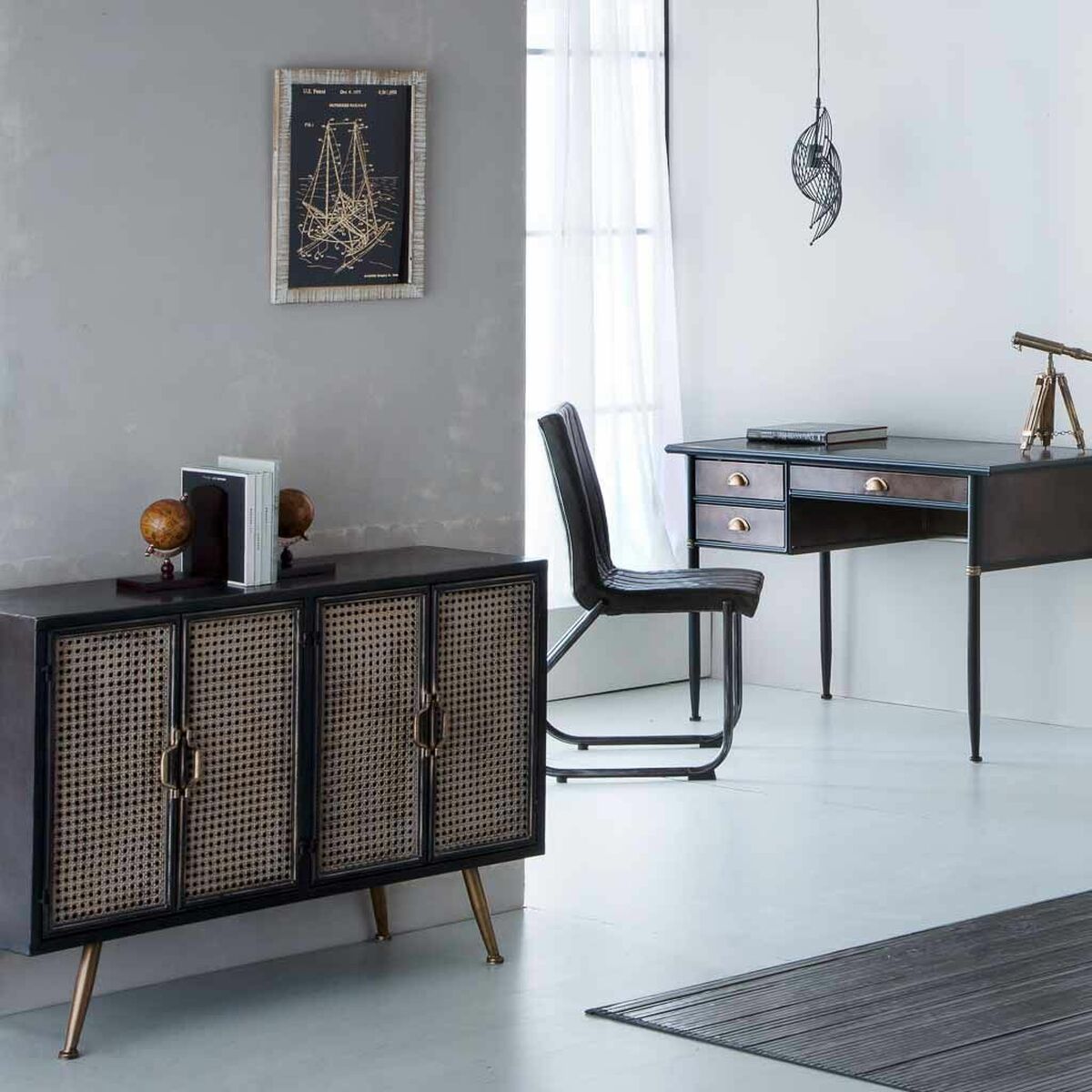 Skänk Alexandra House Living Brun 39 x 75 x 110 cm