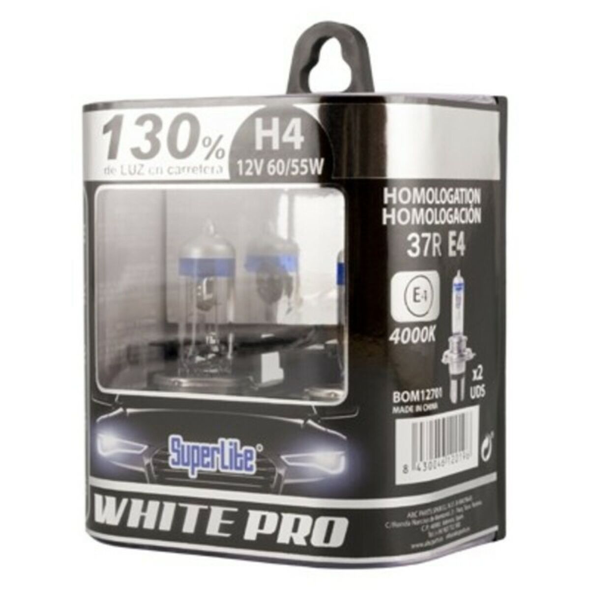 Glödlampa för bil Superlite White Pro H4 12V 55/60W 4000K 37R/E4 - 5