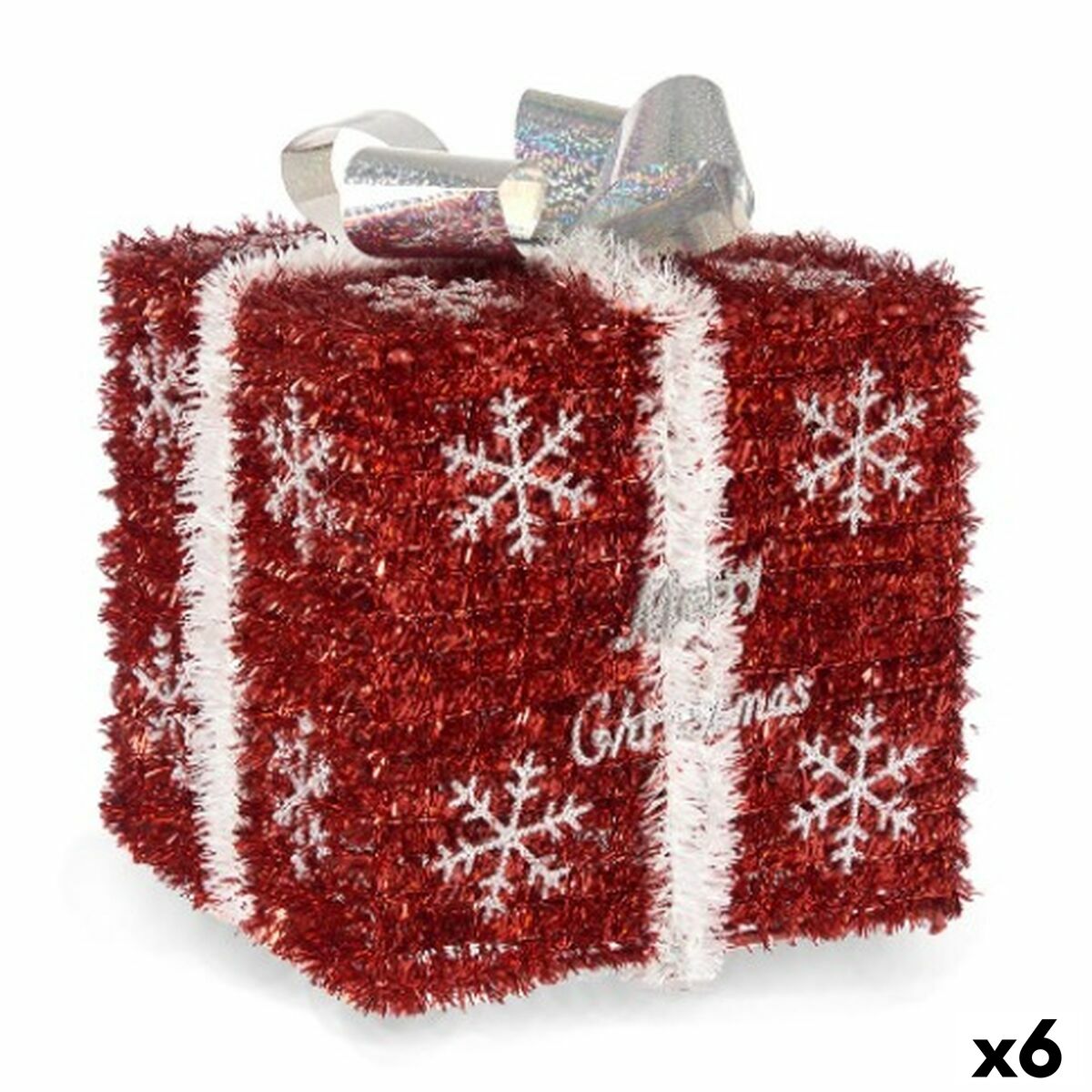Presentlåda Krist+ 19CD061 Vit Röd Silvrig 20 x 23 x 20 cm (6 antal) - 3