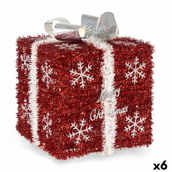 Presentlåda Krist+ 19CD061 Vit Röd Silvrig 20 x 23 x 20 cm (6 antal)
