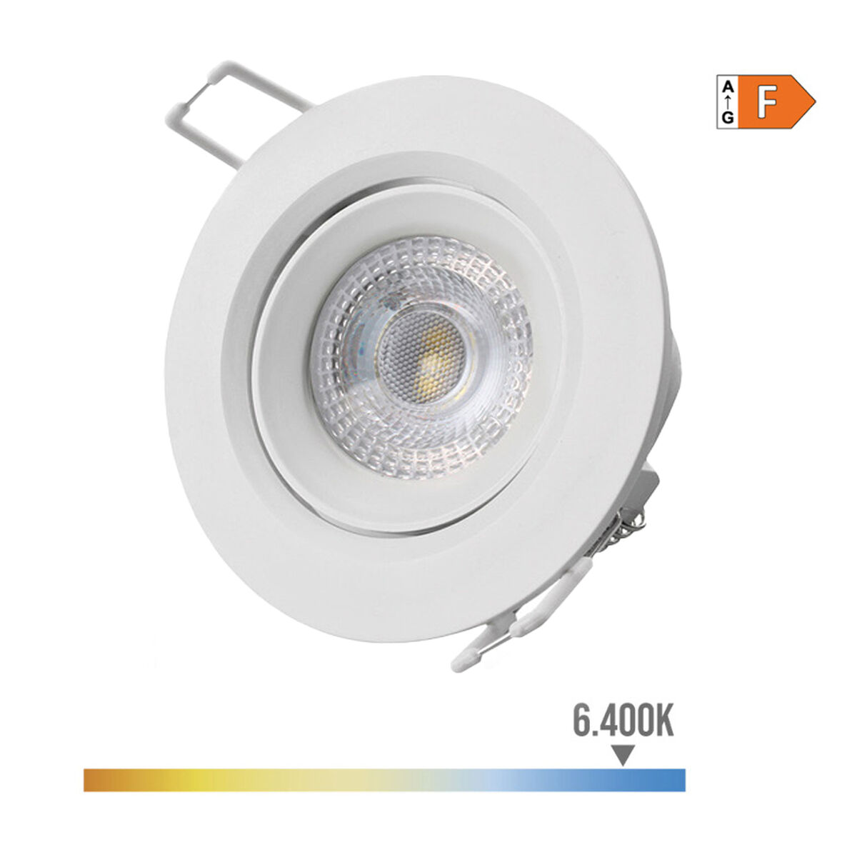 Inbyggt spotlight EDM 31651 Downlight F 5 W 380 lm (6400 K) - 3