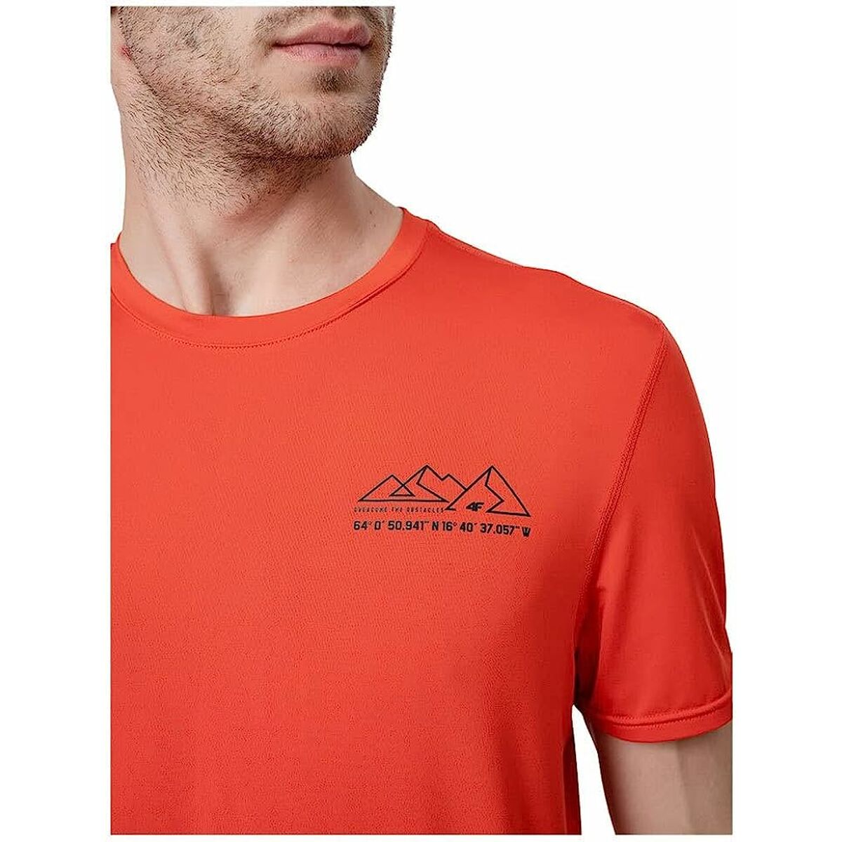T-shirt med kortärm Herr 4F Fnk M209 Röd - 6