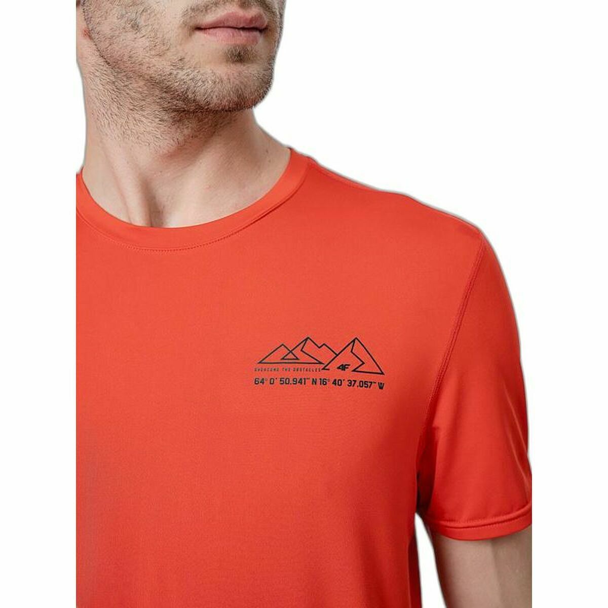 T-shirt med kortärm Herr 4F Fnk M209 Röd - 2
