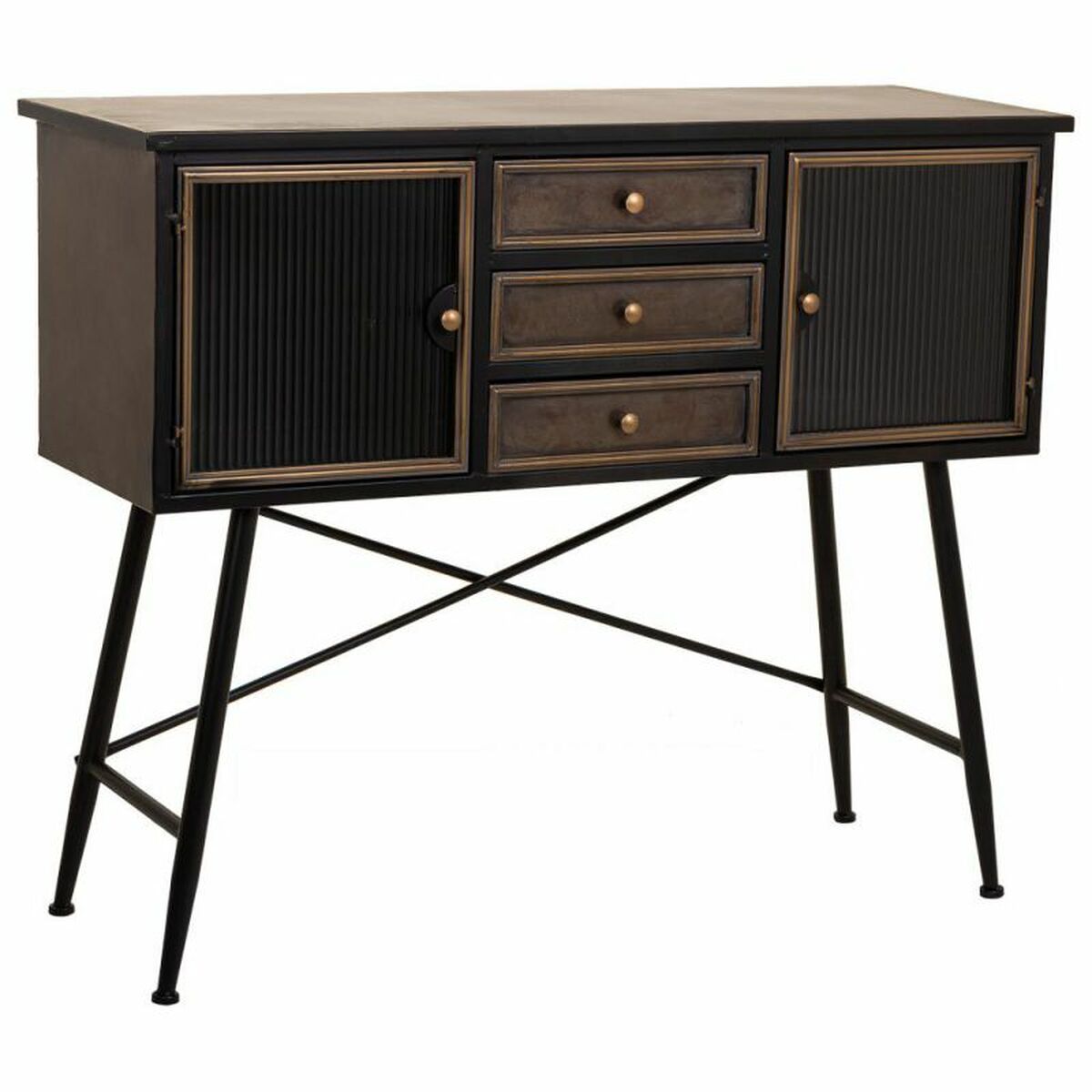 Skänk Alexandra House Living Brun Metall 42 x 100 x 122 cm