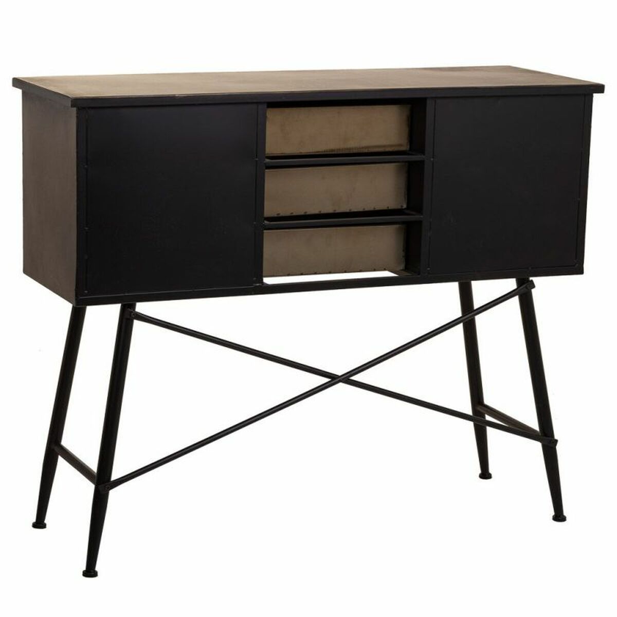 Skänk Alexandra House Living Brun Metall 42 x 100 x 122 cm - 7