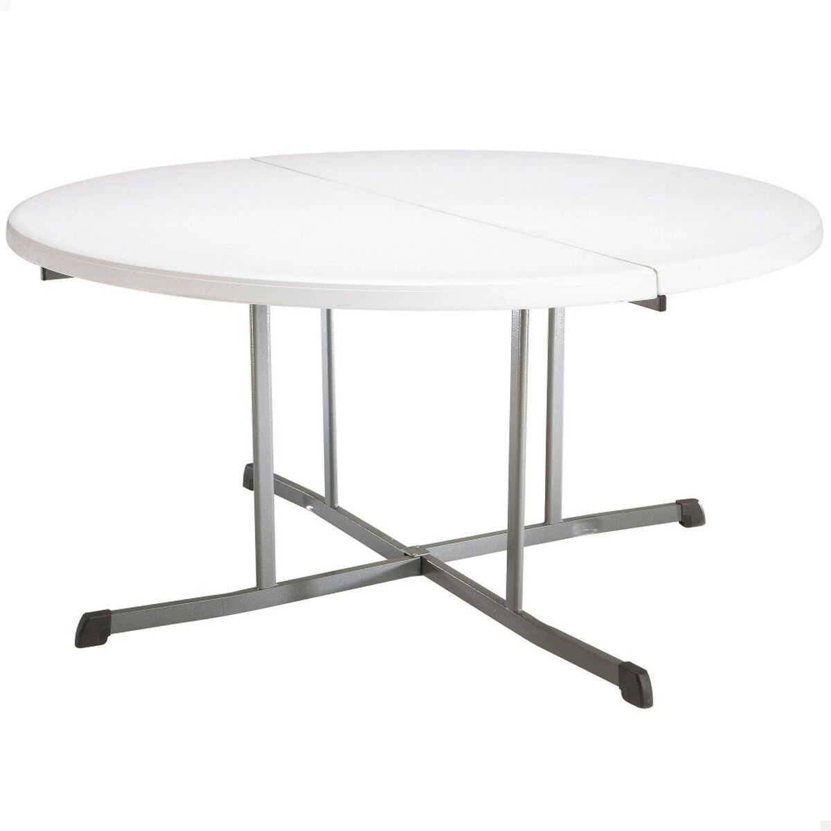 Sidobord Lifetime Vit 152 x 75,5 x 152 cm Stål Plast