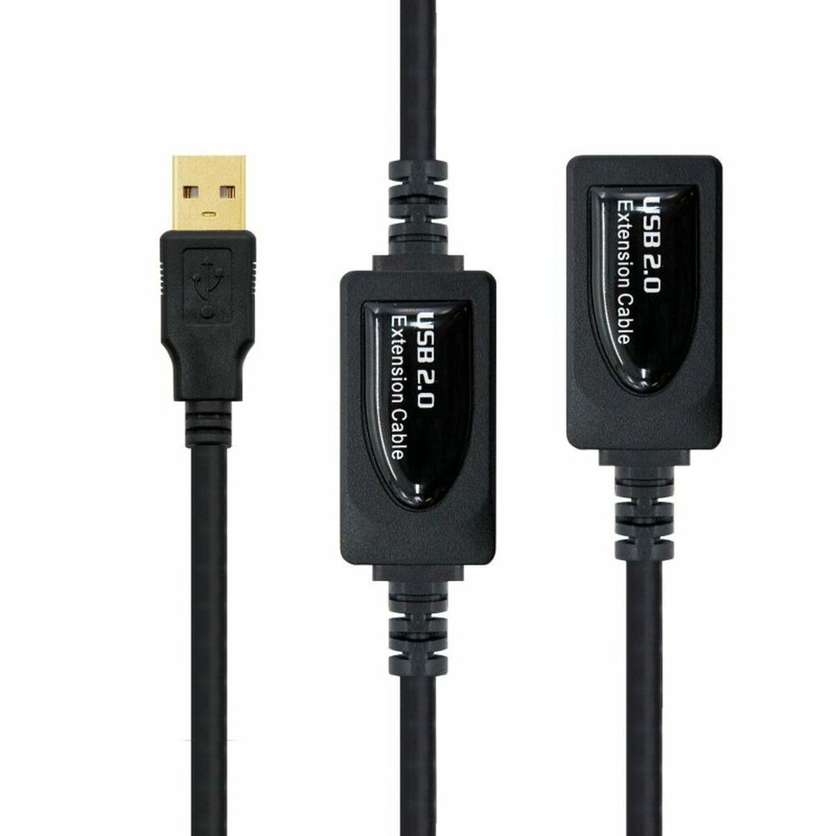 Skarvsladd USB NANOCABLE 10.01.0212 10 m Svart 10 m - 2