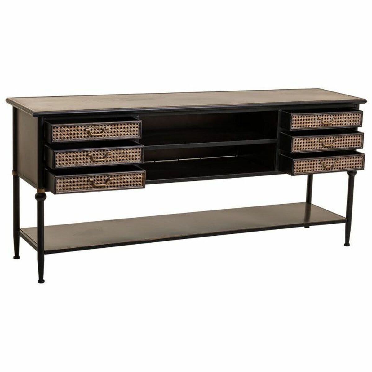 Skänk Alexandra House Living Brun Metall 45 x 80 x 180 cm - 4