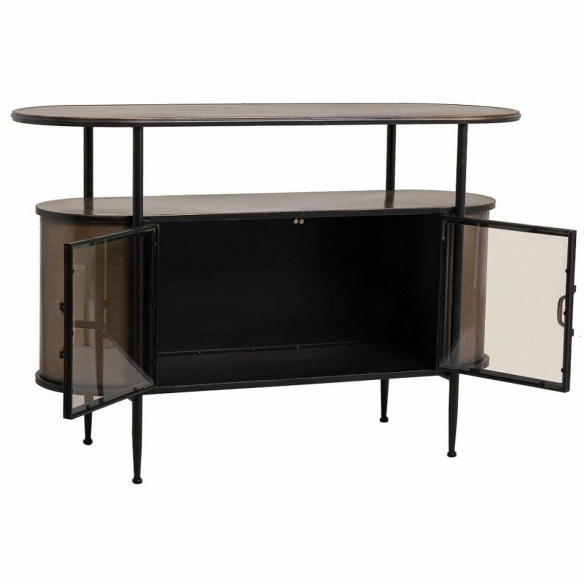 Skänk Alexandra House Living Brun Metall Glas 42 x 80 x 121 cm - 4