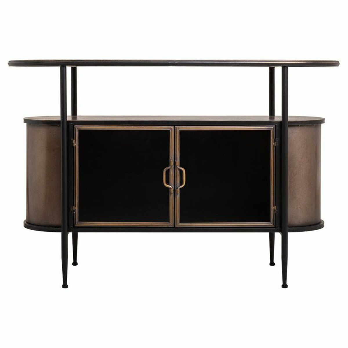 Skänk Alexandra House Living Brun Metall Glas 42 x 80 x 121 cm - 6