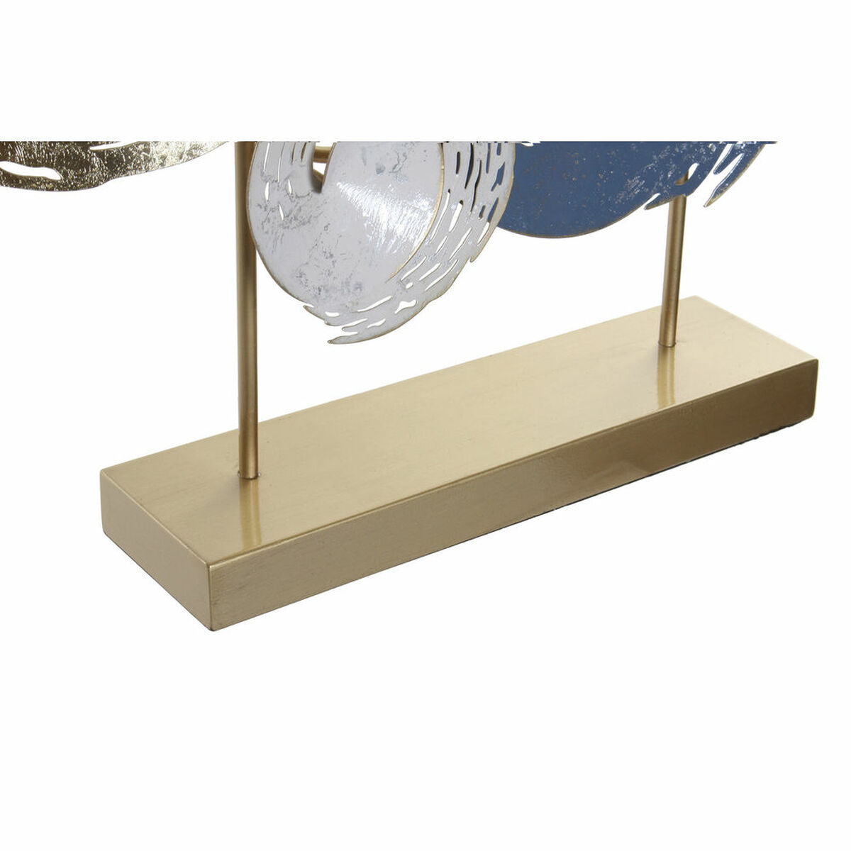 Prydnadsfigur DKD Home Decor 65,4 x 9 x 51 cm Abstrakt Blå Gyllene Brun Modern (2 antal) - 9