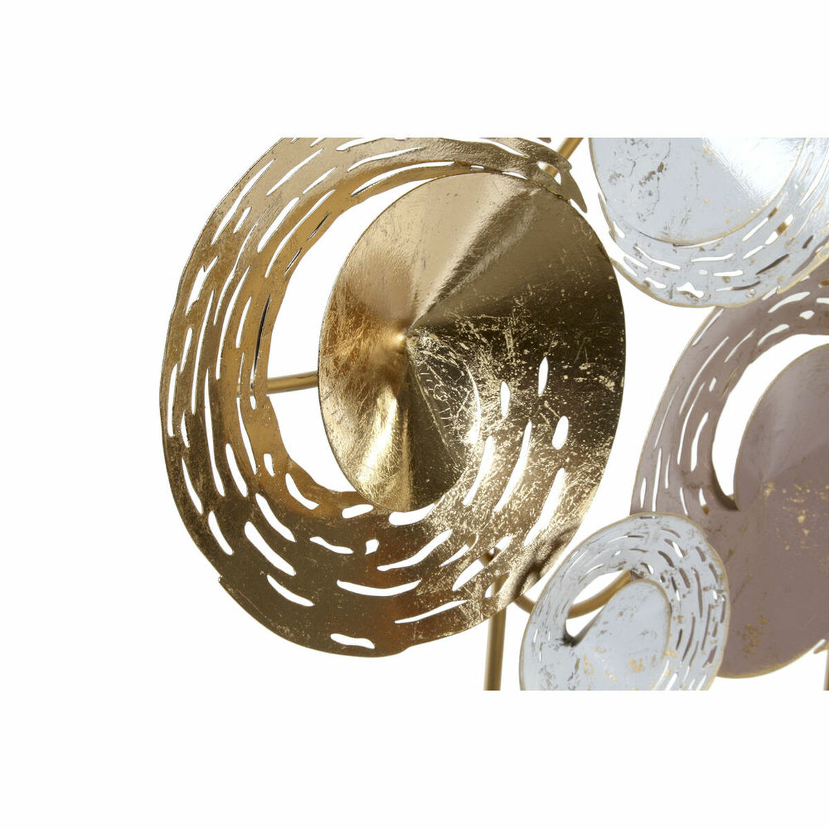 Prydnadsfigur DKD Home Decor 65,4 x 9 x 51 cm Abstrakt Blå Gyllene Brun Modern (2 antal) - 8