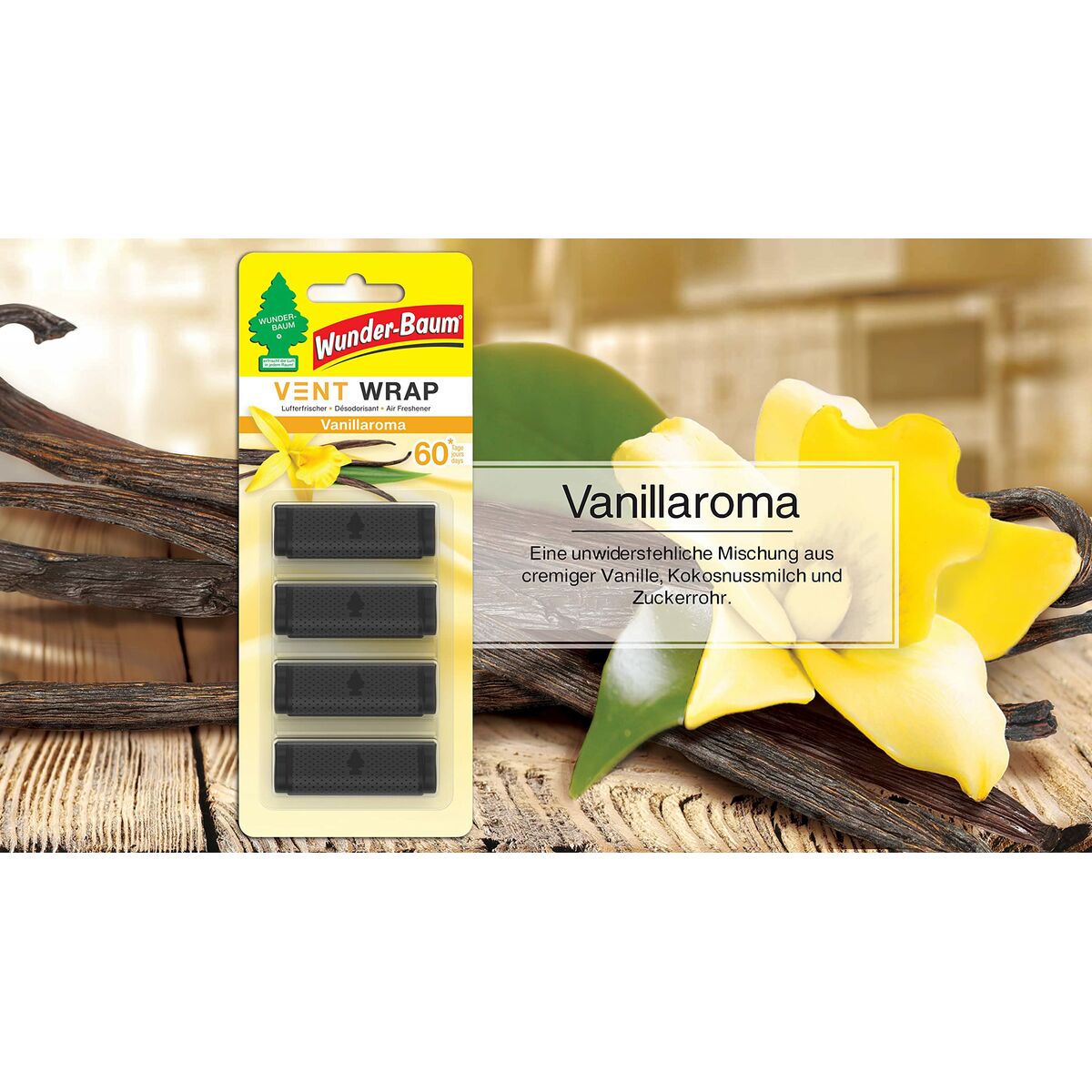 Billuftfreser Arbre Magique PER90702 Invisible Vanilj 4 Delar - 2