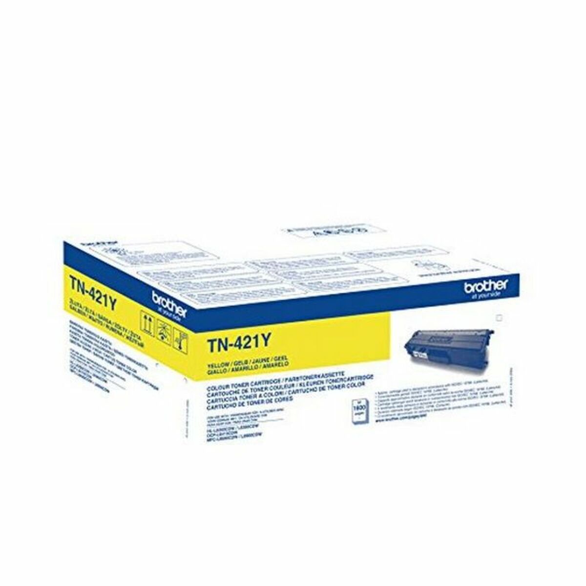 Original Toner Brother TN421Y Gul Svart - 2