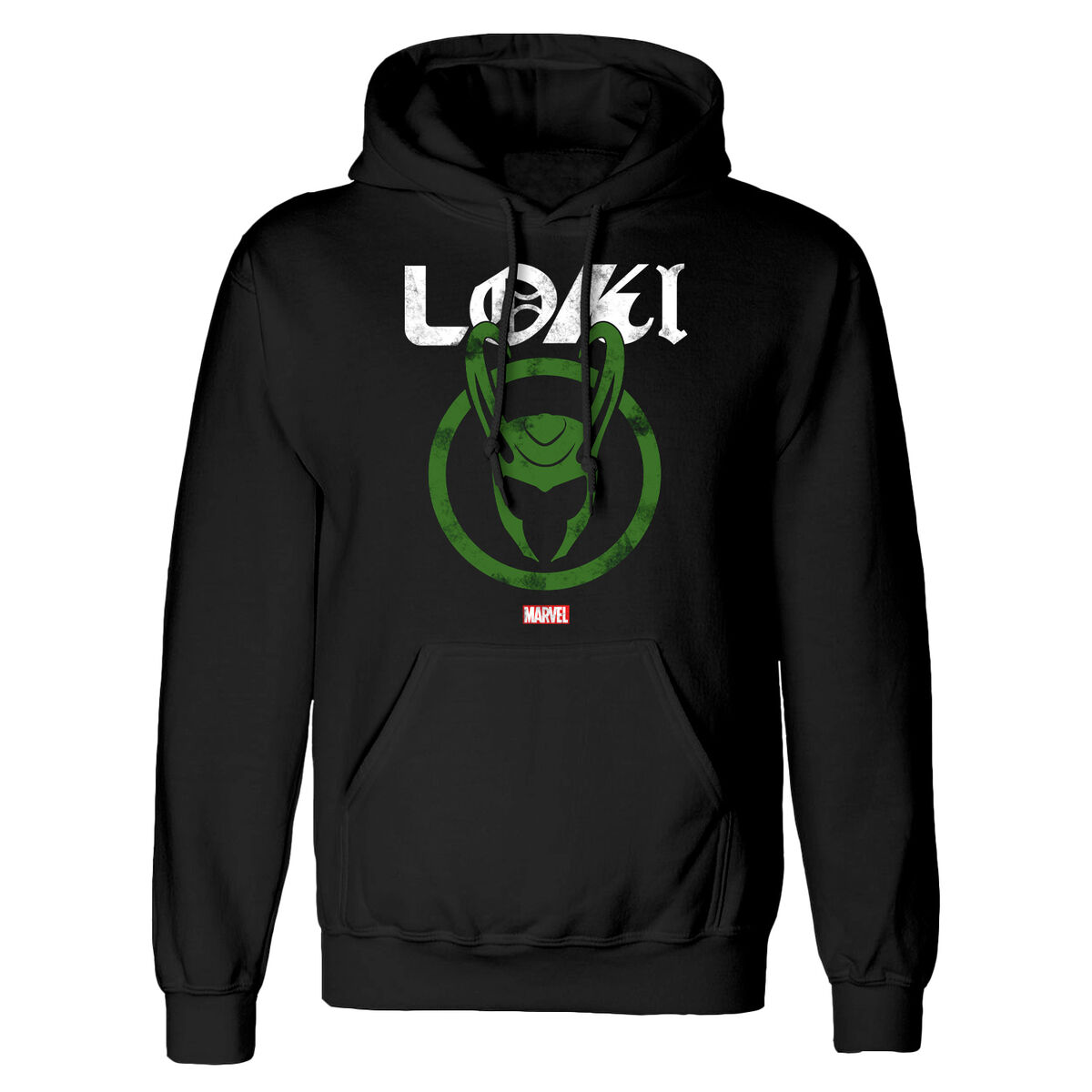 Tröja med huva Barn Marvel Distressed Logo Svart