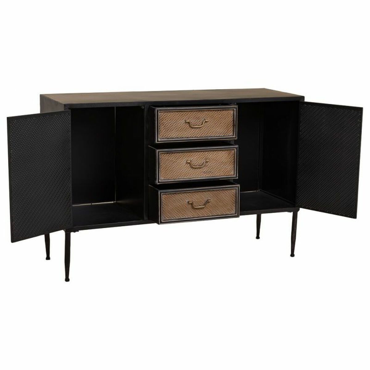 Skänk Alexandra House Living Brun Metall 41 x 80 x 120 cm - 4