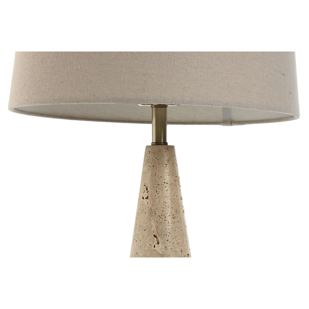 Bordslampa Home ESPRIT Beige linne Marmor 35 x 35 x 64 cm - 2