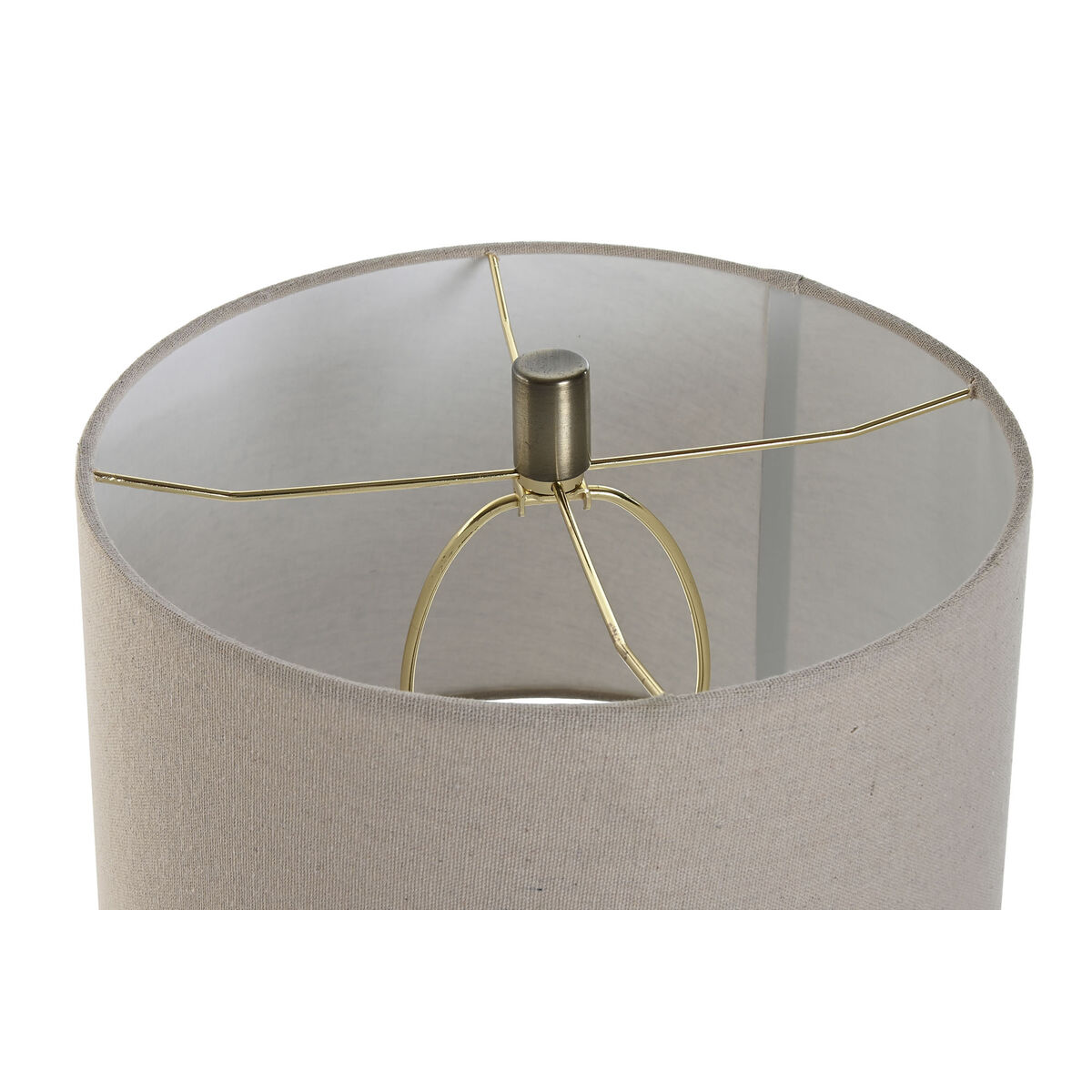Bordslampa Home ESPRIT Beige linne Marmor 35 x 35 x 64 cm - 3