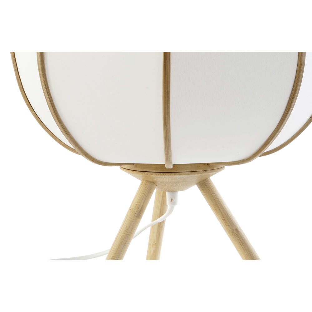 Bordslampa DKD Home Decor 34 x 34 x 33 cm Naturell Vit Bambu 220 V 50 W - 2