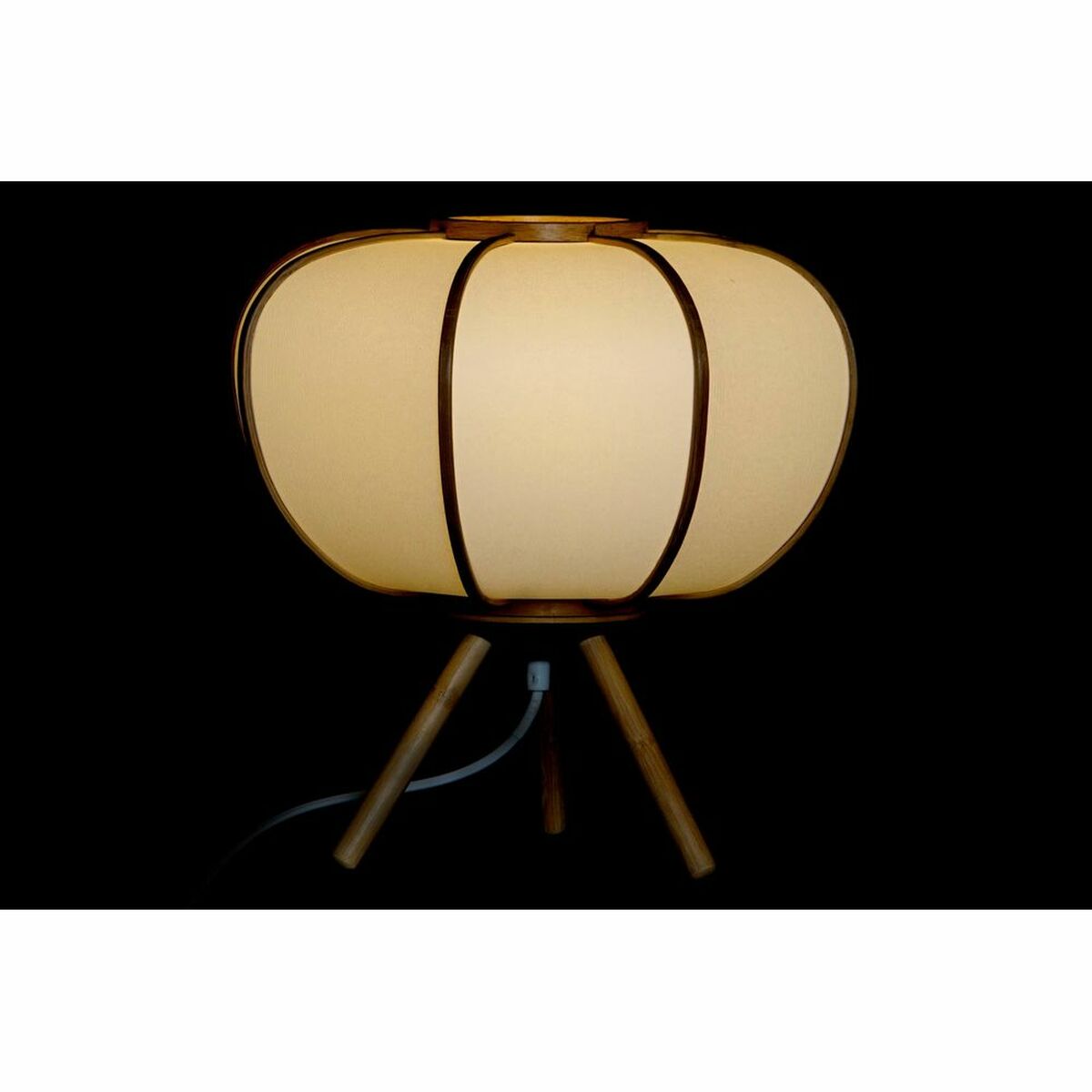 Bordslampa DKD Home Decor 34 x 34 x 33 cm Naturell Vit Bambu 220 V 50 W - 6