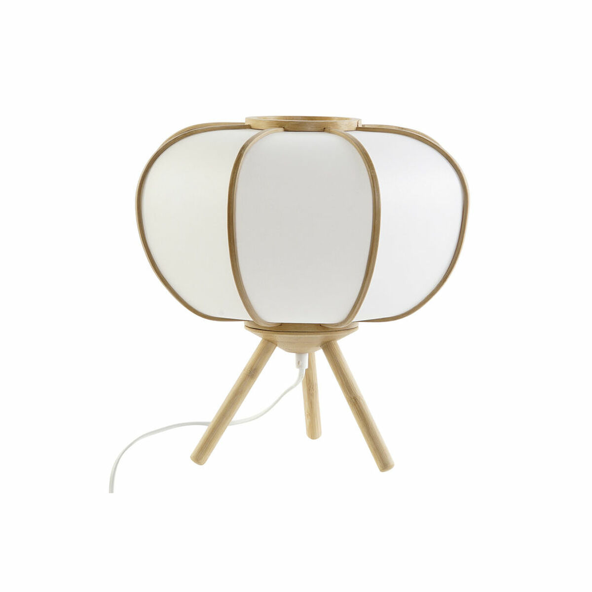 Bordslampa DKD Home Decor 34 x 34 x 33 cm Naturell Vit Bambu 220 V 50 W - 5