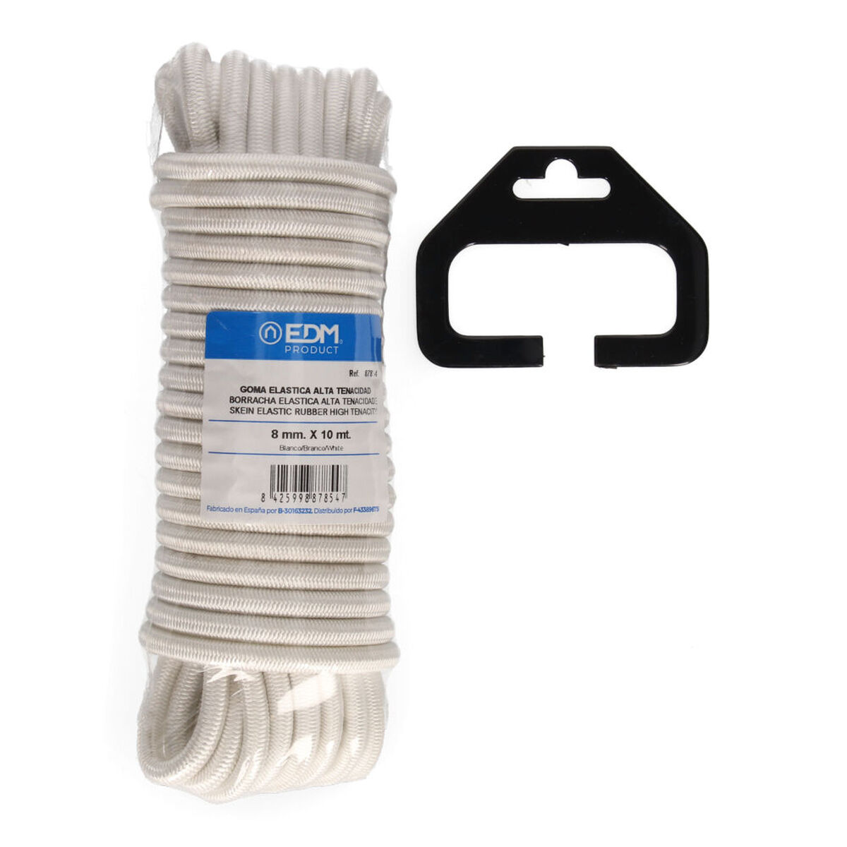 Elastisk sladd EDM 87854 Vit 10 m - 5
