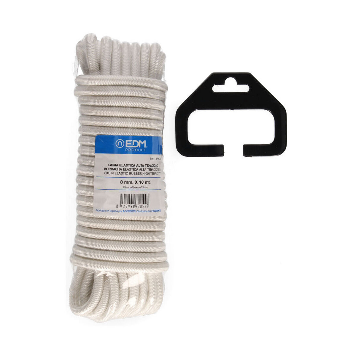 Elastisk sladd EDM 87854 Vit 10 m - 3