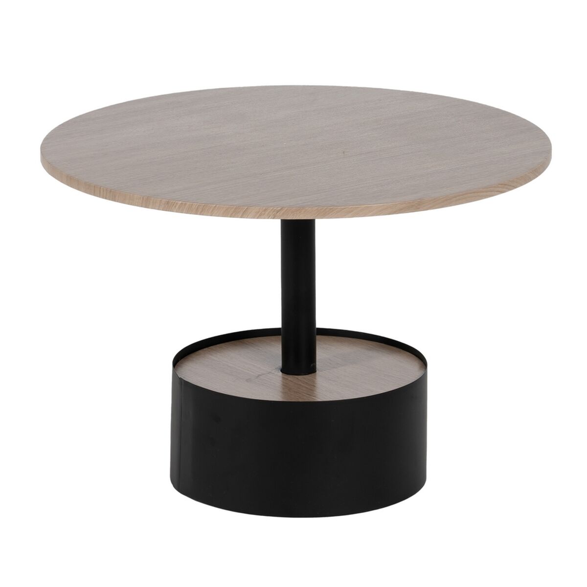 Soffbord Svart Naturell 65 x 65 x 37,5 cm