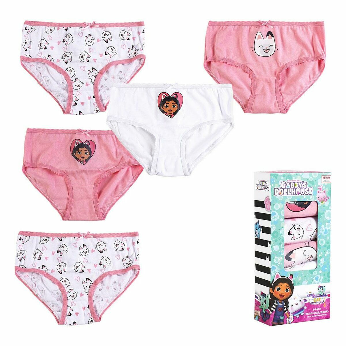 Förpackning med trosor för Flickor Gabby's Dollhouse 5 antal Multicolour - 6