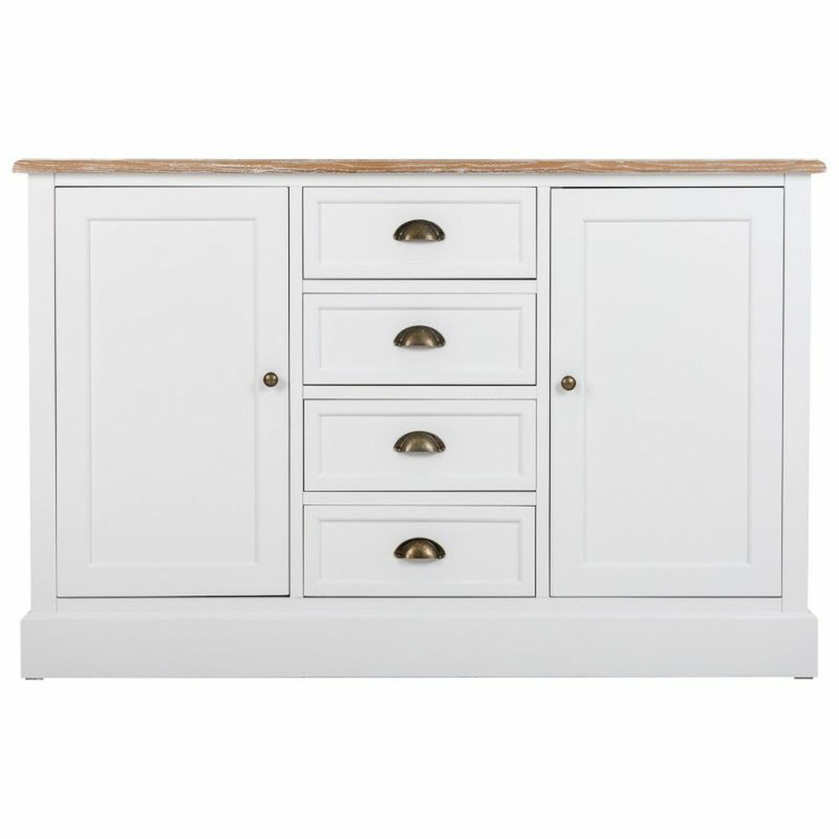 Skänk Alexandra House Living Vit Brun Zinklegering Trä MDF 40 x 82 x 124 cm - 6