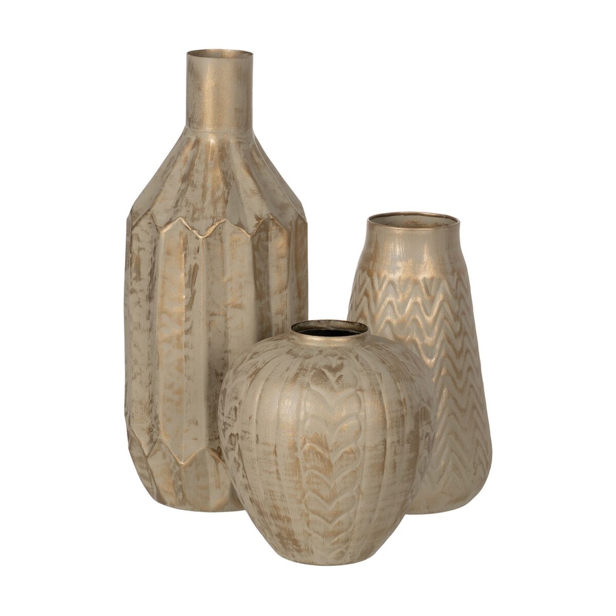 Vas Beige Gyllene Järn 21 x 21 x 34 cm - 2