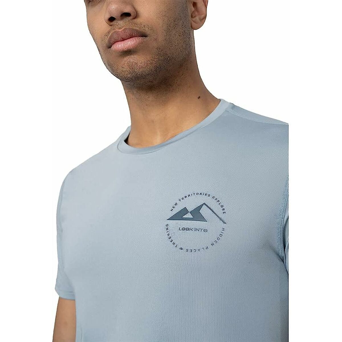 T-shirt med kortärm Herr 4F Fnk M210 Ljusblå - 7