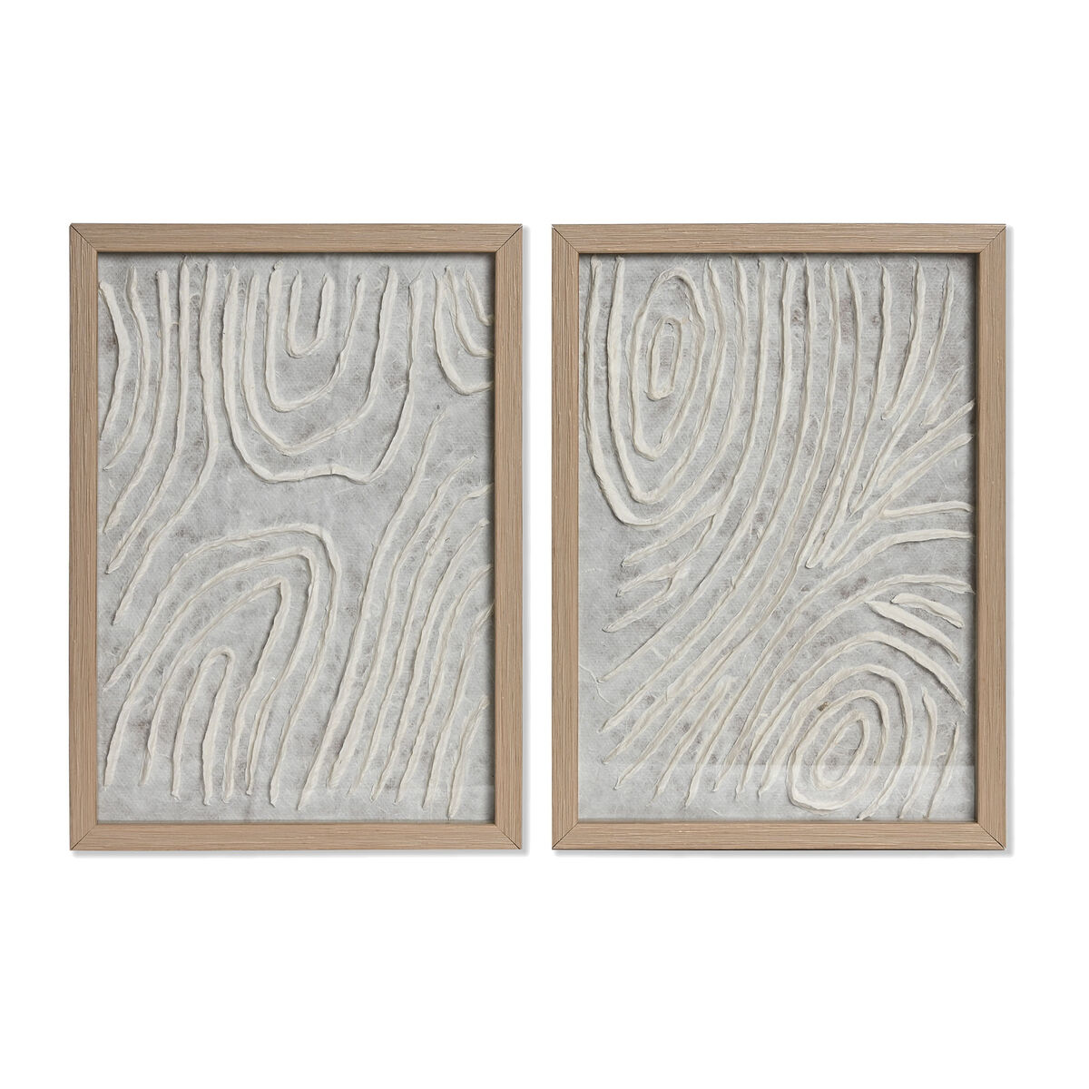 2-ramsset Home ESPRIT Papper Glas 25 x 2 x 35 cm