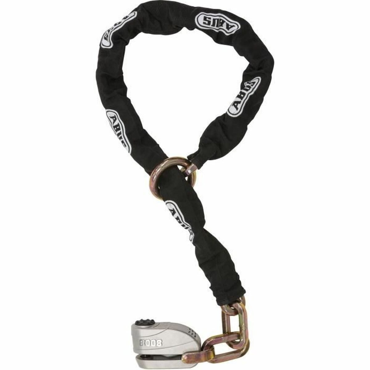 Kedja med hänglås ABUS 8008/12KS120 Black Loop