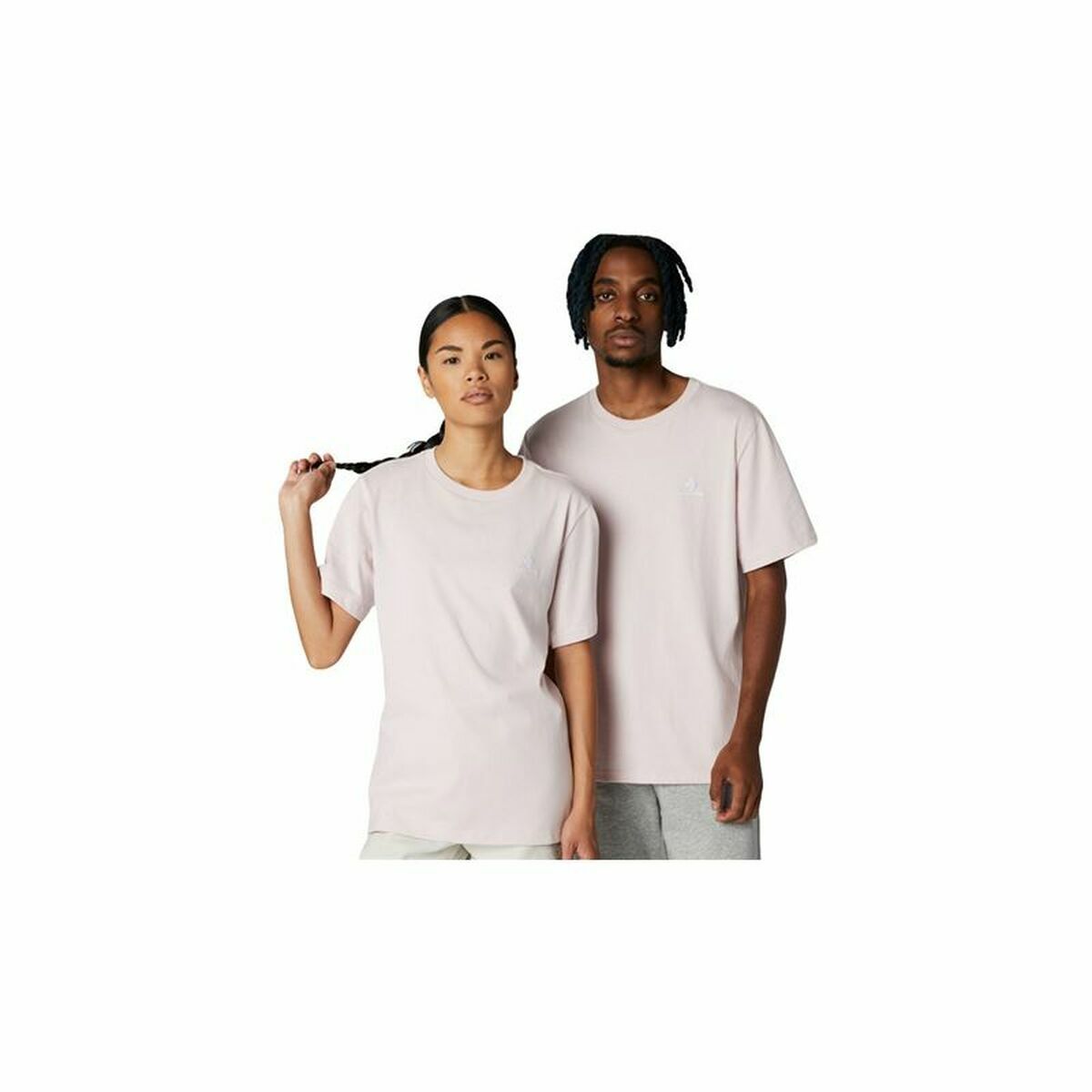 T-shirt med kortärm Unisex Converse Classic Fit Left Chest Star Chevron Ljusrosa - 4