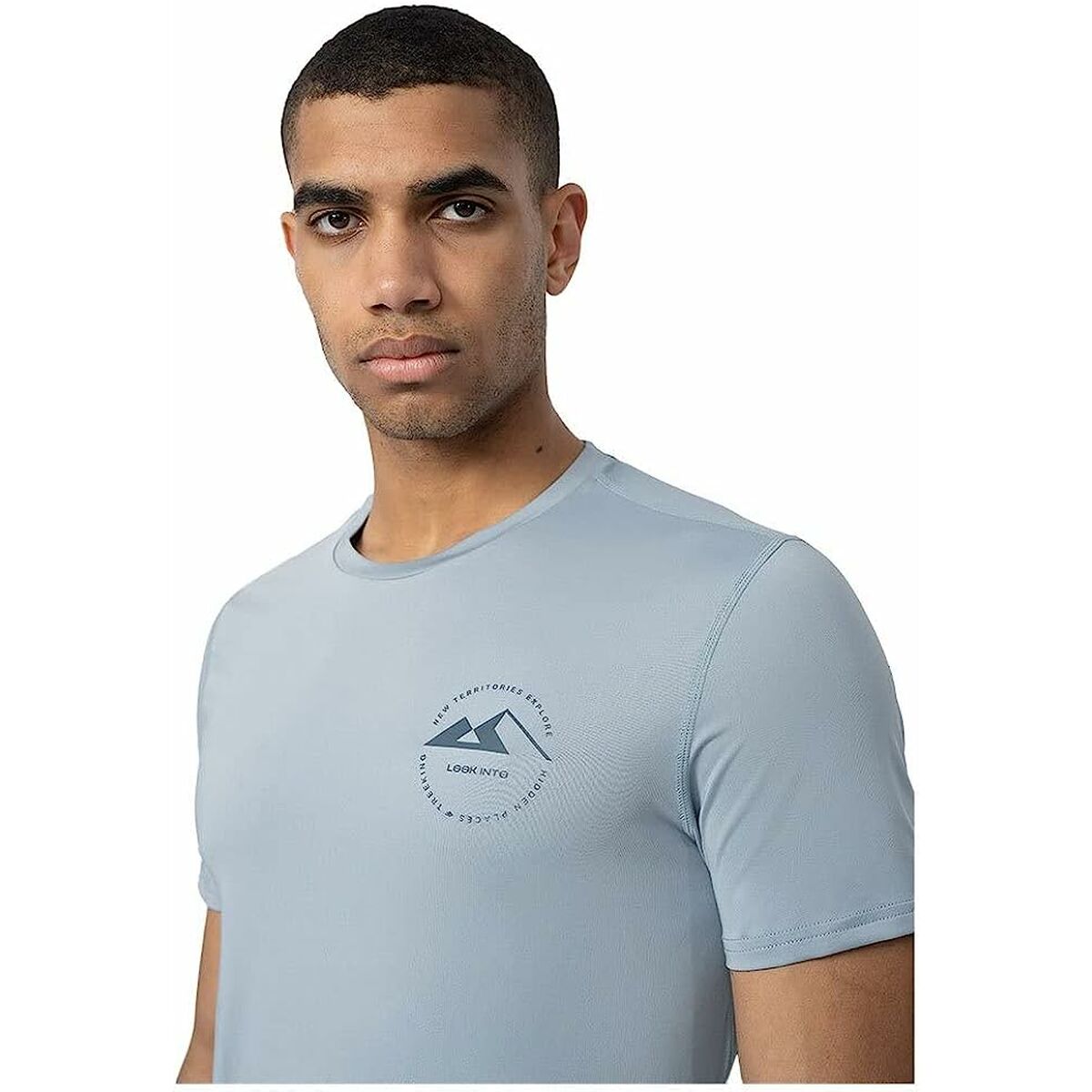 T-shirt med kortärm Herr 4F Fnk M210 Ljusblå - 8