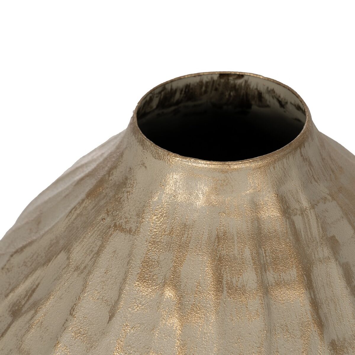 Vas Beige Gyllene Järn 25 x 25 x 25 cm - 3