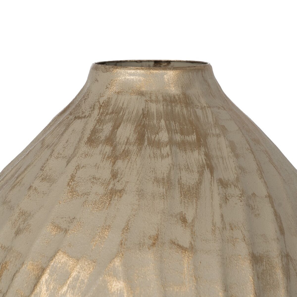 Vas Beige Gyllene Järn 25 x 25 x 25 cm - 4