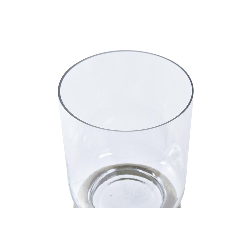 Ljusstakar DKD Home Decor Glas Gyllene Aluminium 14 x 14 x 21 cm - 2